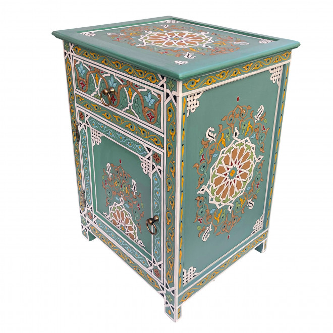 Handbemalte kleine marokkanische kommode LAINA