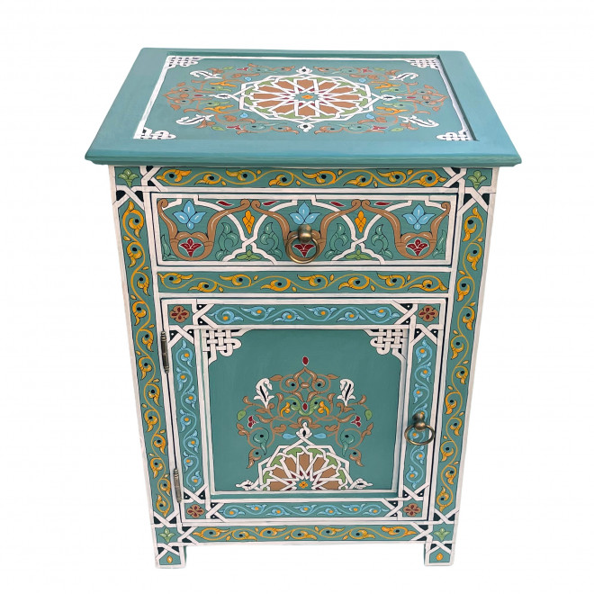 Handbemalte kleine marokkanische kommode LAINA