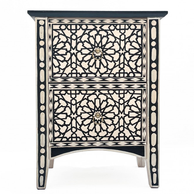 Orientalische Nachtkommode Handbemalt ARABESQ