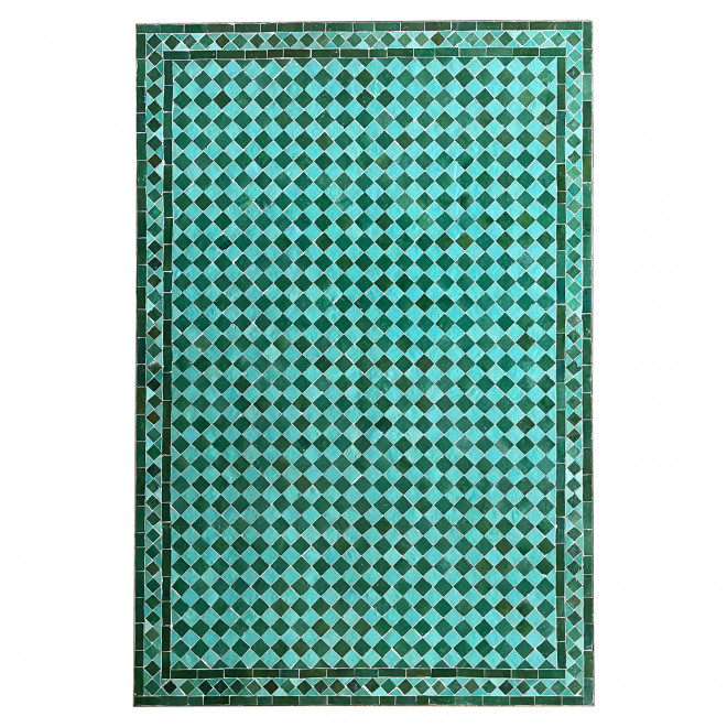 Gartentisch aus Mosaik 120x80cm Grün
