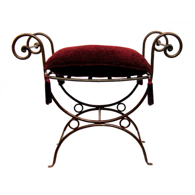 Marokko Hocker aus eisen (Inkl. Sitzkissen)