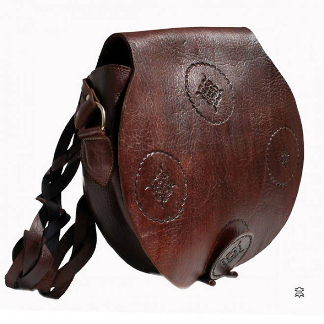 Schultertasche aus echtem Leder