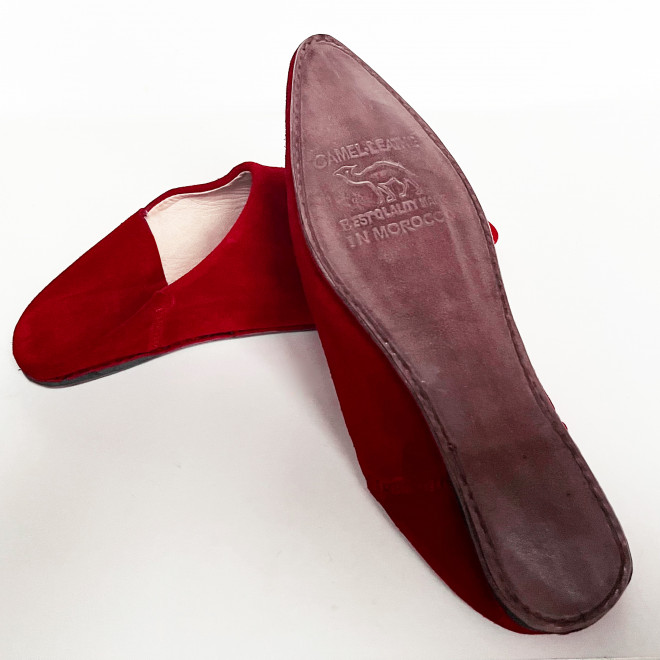 Marokkanische Hausschuhe wildleder Rot Gr. 38 - 40