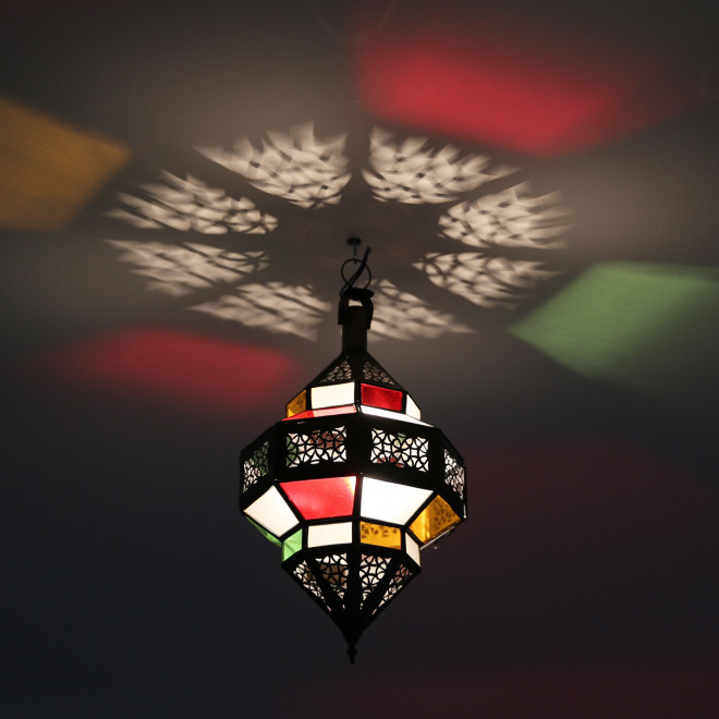 Marokkanische Hängeleuchte "Salma" Multi