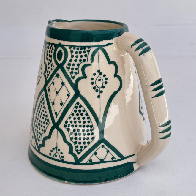 Handbemalte Keramik-Karaffe 500ml Grün