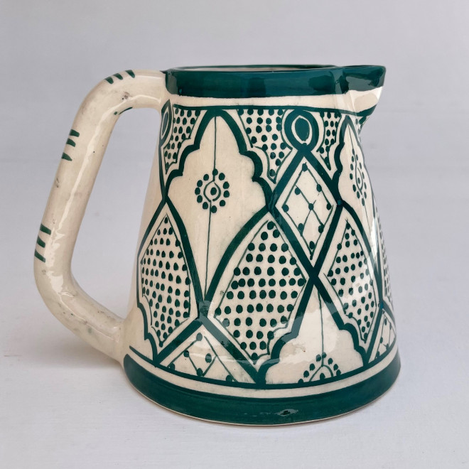 Handbemalte Keramik-Karaffe 500ml Grün