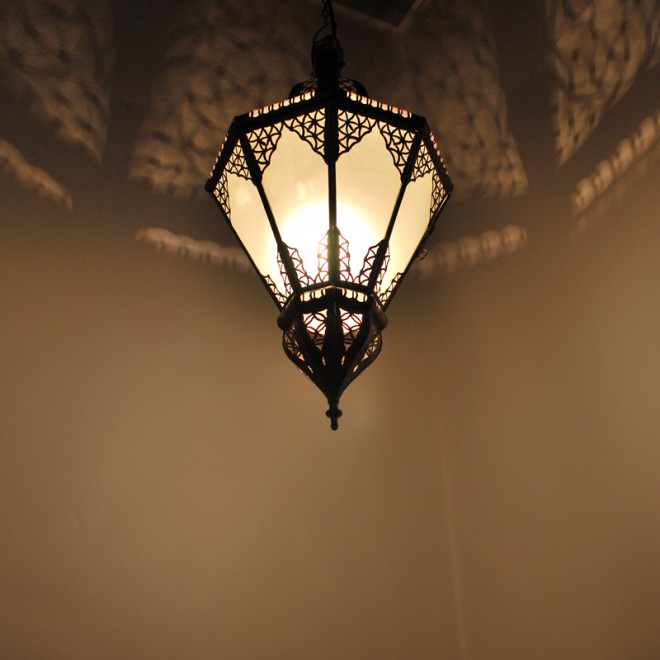 Orientalische Lampe "Balota" Weiss