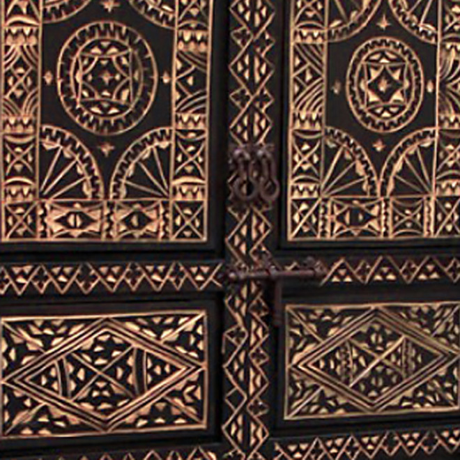 Orientalischer Schrank CERDERNHOLZ Handgeschnitzt TAFRAUT