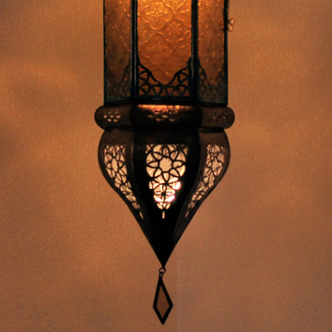 Marokkanische Lampe SULTANA Amber H60cm