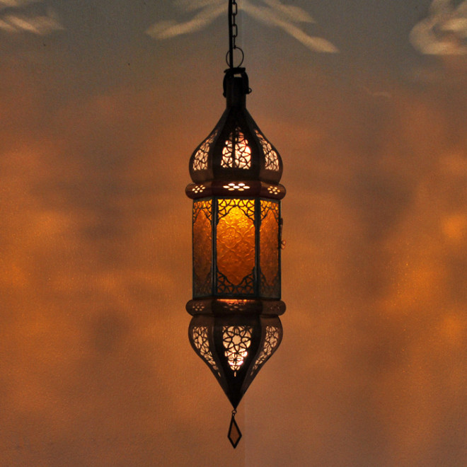 Marokkanische Lampe SULTANA Amber H60cm