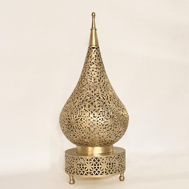 Marokkanische Tischleuchte aus Messing FESI H 45cm
