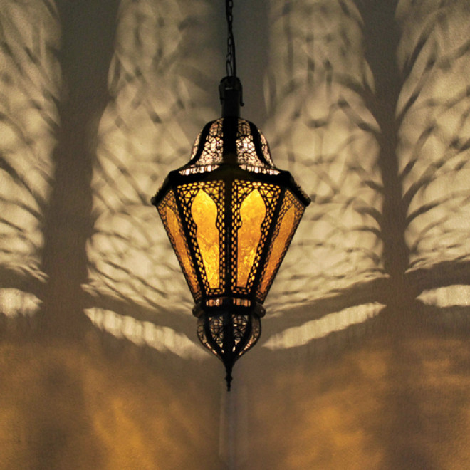 Orientalische Hängelaterne "Balota-1" Amber