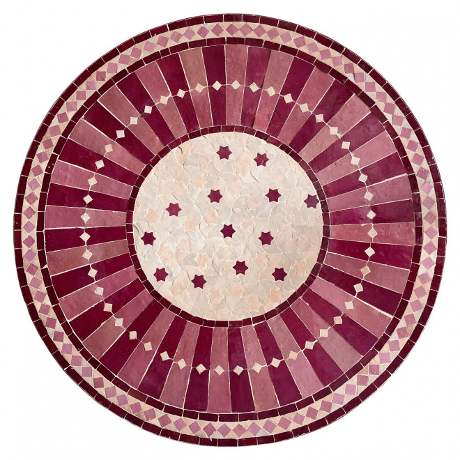 Mosaiktisch rund GADA Ø 110cm rot