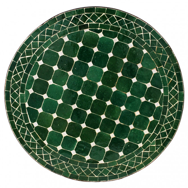 Marokkanischer Mosaiktisch D60cm BIDAK grün