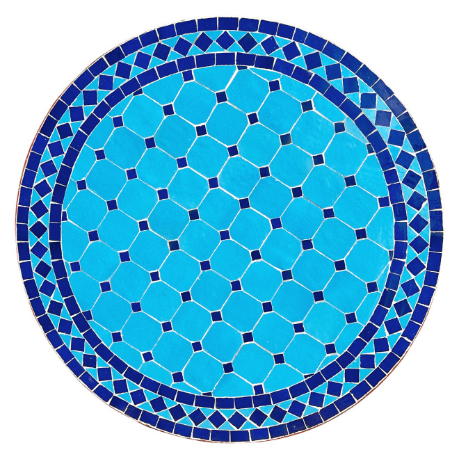 Mosaiktisch BIDAK D60cm türkis/blau