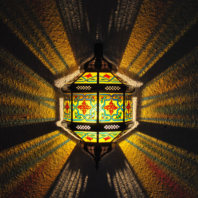 Orientalische Wandleuchte aus Glas "Tita_Zwak"