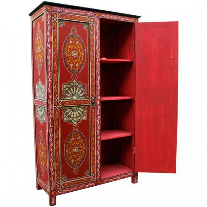 Orientalischer Schrank aus Marokko ZWACK-rot
