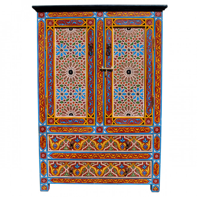 Marokkanischer Schrank Handbemalt ZOUIN-1