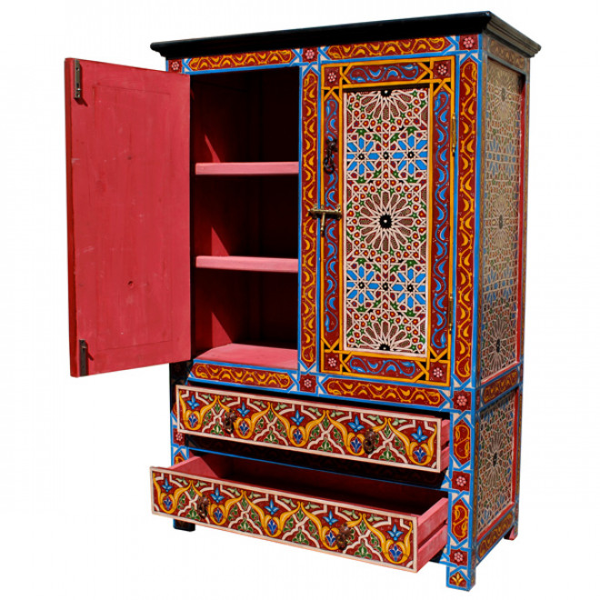 Marokkanischer Schrank Handbemalt ZOUIN-1