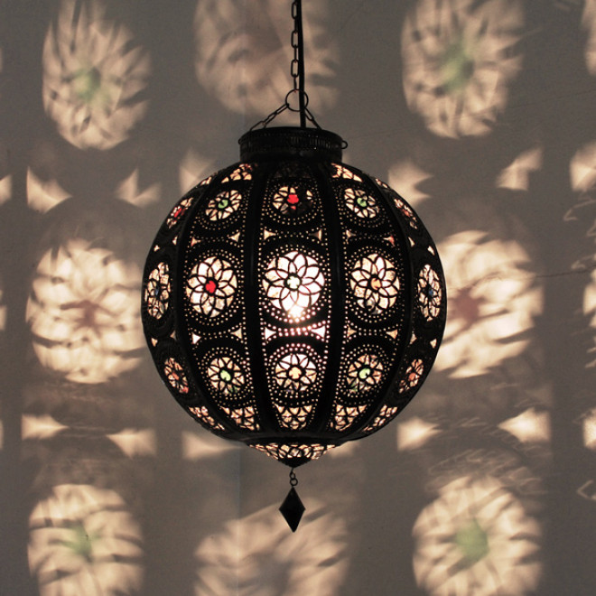 Orientalische Deckenleuchte "Kora_Kazdir" braun