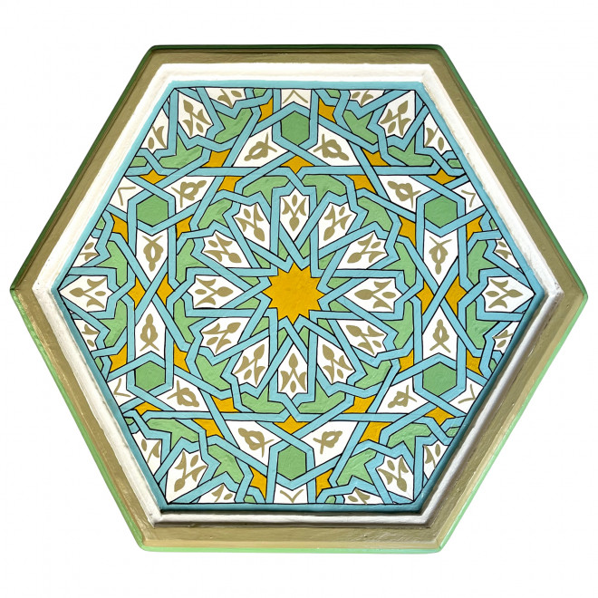 Holz Teetisch Handbemalt MINA