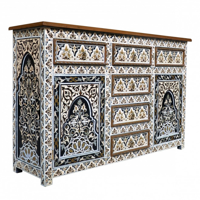 Arabischer Büffet-Schrank handbemalt HAMIDOU