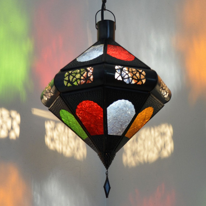 Marokkanische Hängeleuchte "Toupie 1" Multi