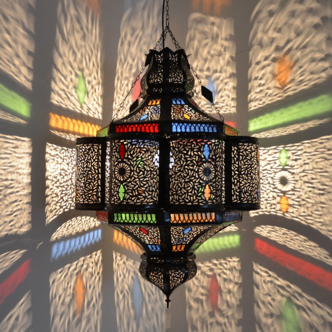 Orientalische Deckenleuchte HIBA XXL H135cm