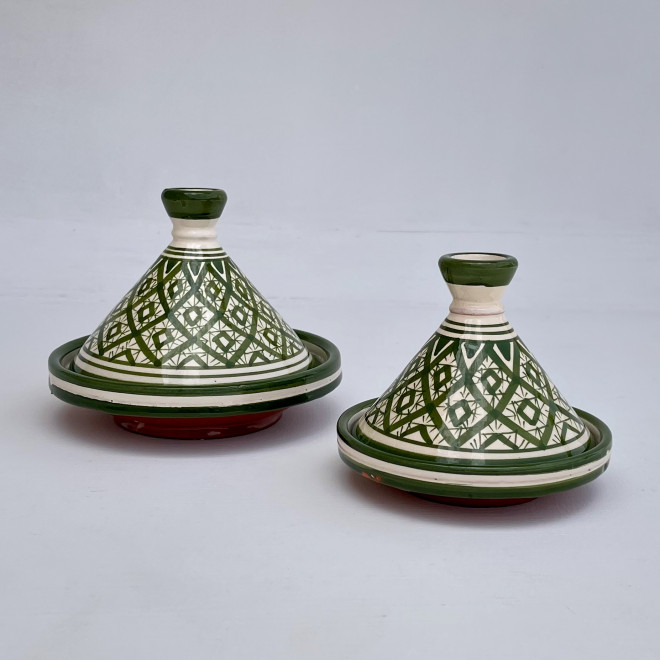 Handbemalte Tajine Ø11cm Grün