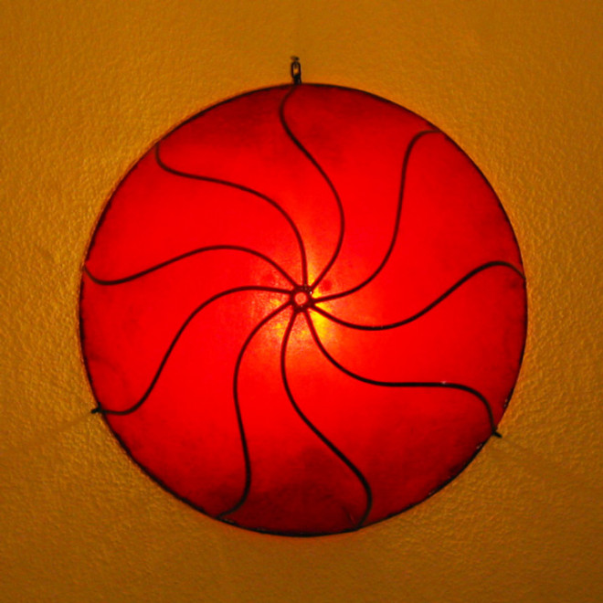 Hennalampe Deckenleuchte KOBA rot D 50cm