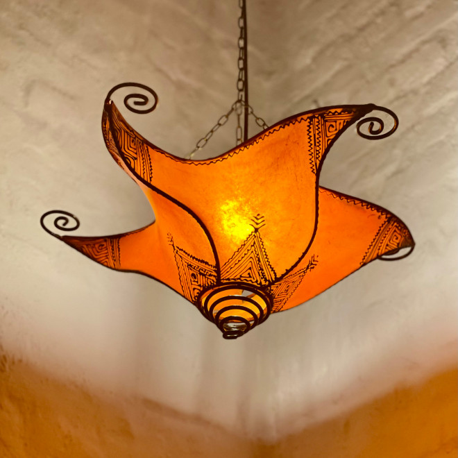 Henna-Hängelampe SHEMS D50cm orange