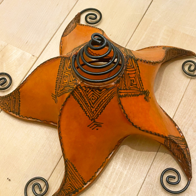 Henna-Hängelampe SHEMS D50cm orange