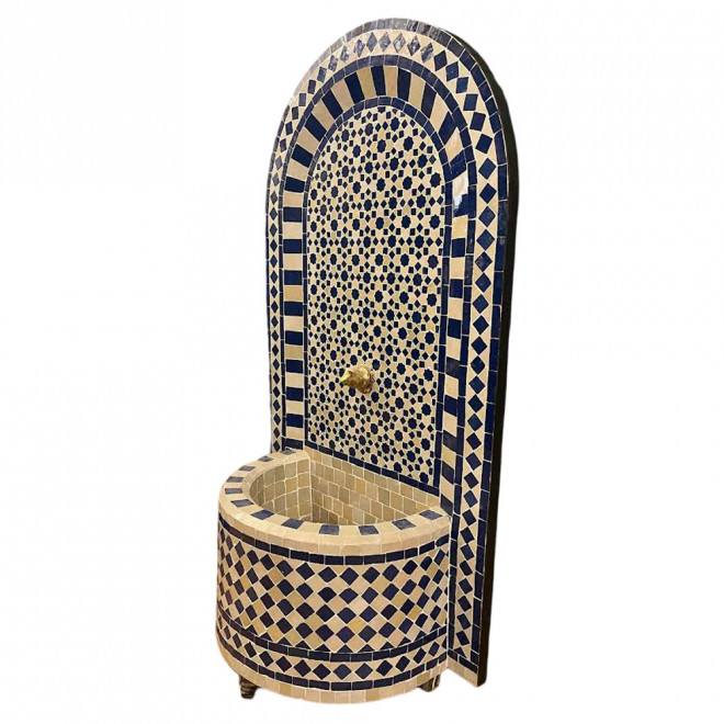 Mosaikbrunnen FOUNDOUK H120cm Blau