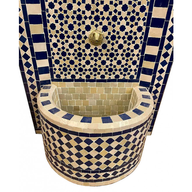 Mosaikbrunnen FOUNDOUK H120cm Blau