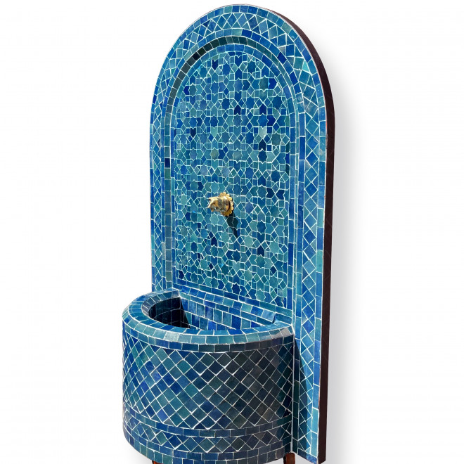 Marokkanischer Gartenbrunnen OCEANBLEU H110xB65 cm