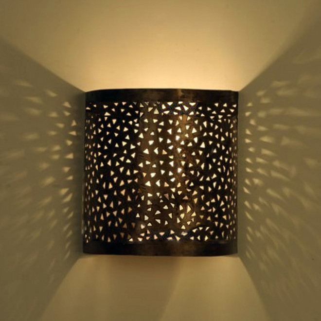 Eisen-Wandlampe aus Marokko MEDITERRA H20cm