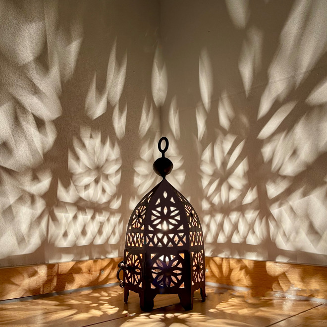 Marokkanische Laterne aus Metall MSEDDES H28cm