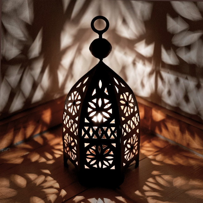 Marokkanische Laterne aus Metall MSEDDES H28cm