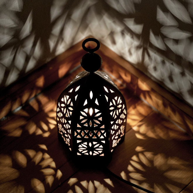 Marokkanische Laterne aus Metall MSEDDES H28cm