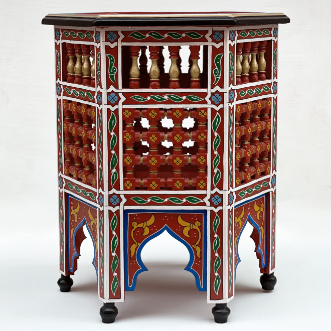 Handbemalter Marokkanischer Beistelltisch NIHAL