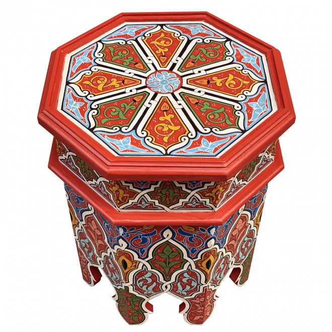 Handbemalter Marokkanischer Teetisch HEDIA