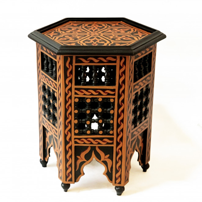 Orientalischer Beistelltisch Schwarz KAHAL