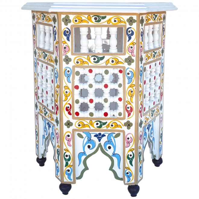Marokkanischer Beistelltisch handbemalt BAIDA-K