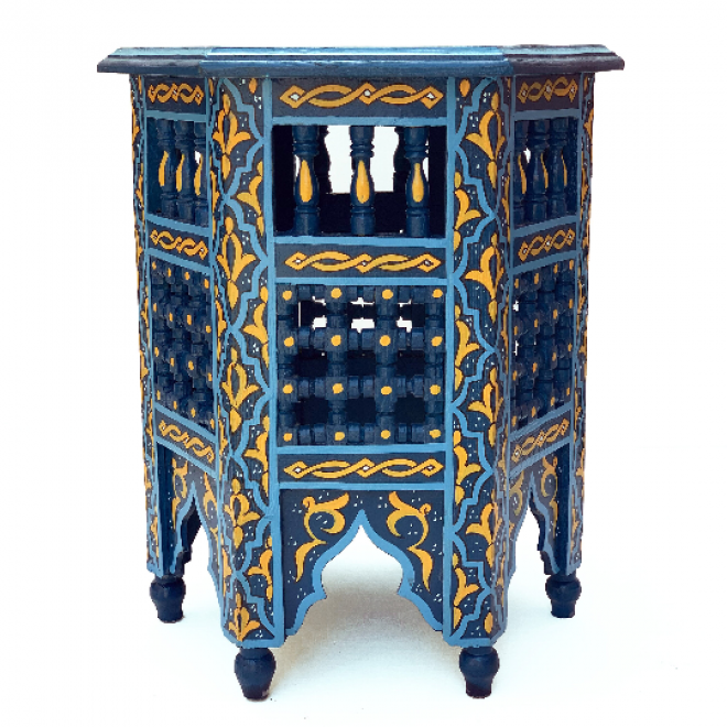 Orientalischer Beistelltisch ZARGITA blau