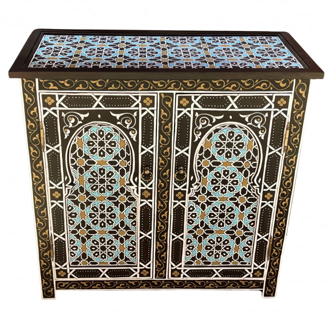 Orientalische Kommode handbemalt SANSIBAR