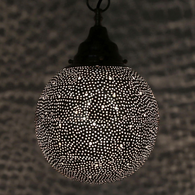 Kugel Pendelleuchte NIKAT aus Messing