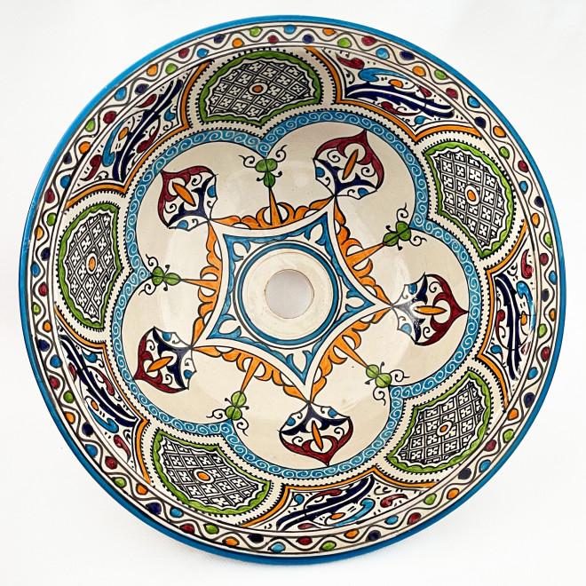 Orientalisches Waschbecken Rund MULTI-22 Ø40cm