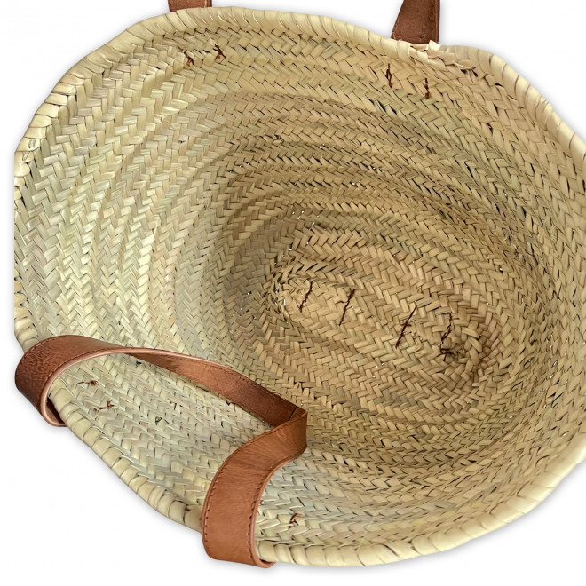 Palmblatt-Tasche mit Leder IBIZA-1C