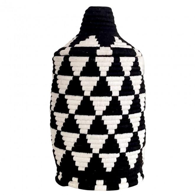Berber Korb in schwarz/weiß H32cm
