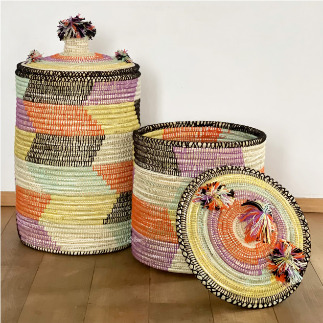 Handgefertigter Wäschekorb aus Marokko BELDI